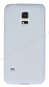 Samsung Galaxy S5 mini Sert Mat Beyaz Rubber Klf
