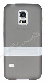 Samsung Galaxy S5 mini Standl effaf Siyah Silikon Klf