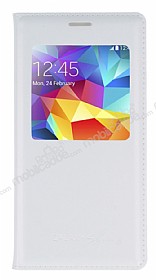 Samsung Galaxy S5 mini Uyku Modlu Pencereli Beyaz Klf