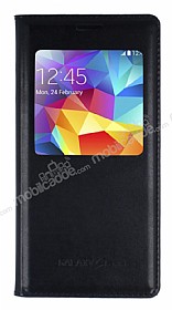 Samsung Galaxy S5 mini Uyku Modlu Pencereli Siyah Klf