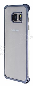 Samsung Galaxy S6 Edge Siyah Kenarl effaf Rubber Klf