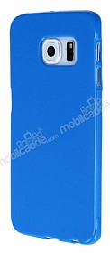 Samsung Galaxy S6 Edge Mavi Silikon Klf