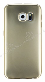 Samsung Galaxy S6 Edge Metalik Gold Silikon Klf