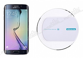 Nillkin Magic Disk II Samsung Galaxy S6 edge Beyaz Kablosuz arj Cihaz