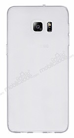 Dafoni Samsung Galaxy S6 Edge Plus Kamera Korumal effaf Beyaz Silikon Klf