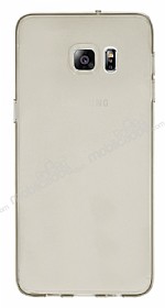 Dafoni Samsung Galaxy S6 Edge Plus Kamera Korumal effaf Gold Silikon Klf