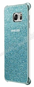 Samsung Galaxy S6 Edge Plus Orjinal Glitter Mavi Rubber Klf