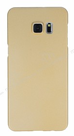 Samsung Galaxy S6 Edge Plus Tam Kenar Koruma Gold Rubber Klf