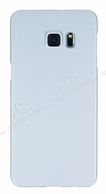 Samsung Galaxy S6 Edge Plus Tam Kenar Koruma Silver Rubber Klf