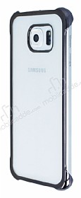 Samsung Galaxy S6 Siyah Kenarl effaf Rubber Klf