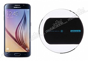Nillkin Magic Disk II Samsung Galaxy S6 Siyah Kablosuz arj Cihaz