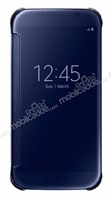 Samsung Galaxy S6 Orjinal Clear View Uyku Modlu Dark Blue Klf
