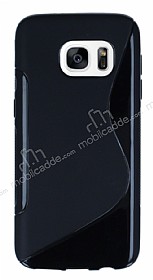 Samsung Galaxy S7 Desenli Siyah Silikon Klf