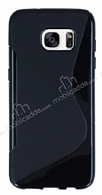 Samsung Galaxy S7 edge Desenli Siyah Silikon Klf