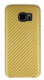 Samsung Galaxy S7 Edge Karbon Grnml Gold Rubber Klf