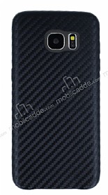 Samsung Galaxy S7 Edge Karbon Grnml Siyah Rubber Klf