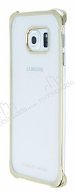 Samsung Galaxy S7 Edge Gold Kenarl effaf Rubber Klf