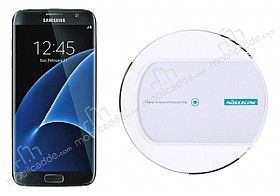 Nillkin Magic Disk II Samsung Galaxy S7 Edge Beyaz Kablosuz arj Cihaz