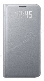Samsung Galaxy S7 Edge Orjinal LED Cover Silver Klf