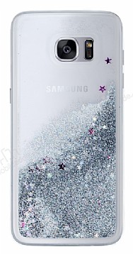 Samsung Galaxy S7 Edge Simli Sulu Silver Rubber Klf