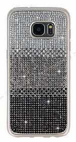 Samsung Galaxy S7 Edge Tal Geili Siyah Silikon Klf