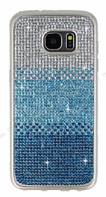 Samsung Galaxy S7 Edge Tal Geili Mavi Silikon Klf
