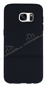 Samsung Galaxy S7 Edge Ultra nce Noktal Siyah Silikon Klf