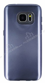 Samsung Galaxy S7 Metalik Siyah Silikon Klf