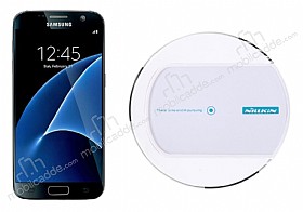 Nillkin Magic Disk II Samsung Galaxy S7 Beyaz Kablosuz arj Cihaz