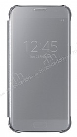 Samsung Galaxy S7 Orjinal Clear View Uyku Modlu Silver Klf
