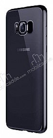 Samsung Galaxy S8 Siyah Kenarl effaf Silikon Klf