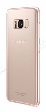 Samsung Galaxy S8 Orjinal Clear Cover Pembe Rubber Klf