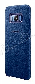 Samsung Galaxy S8 Plus Orjinal Alcantara Set Koyu Mavi Klf
