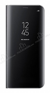 Samsung Galaxy S8 Plus Orjinal Clear View Uyku Modlu Standl Siyah Klf