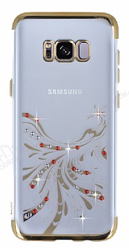 Samsung Galaxy S8 Plus Gold Peacock Tal effaf Silikon Klf