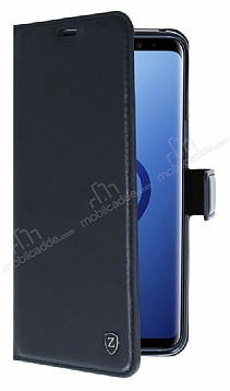 Kar Deluxe Samsung Galaxy S9 Czdanl Yan Kapakl Siyah Deri Klf