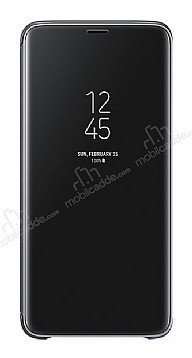 Samsung Galaxy S9 Plus Orjinal Clear View Uyku Modlu Standl Siyah Klf