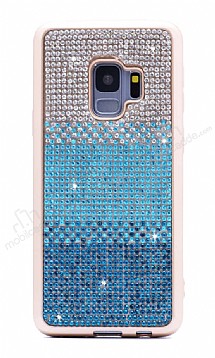 Samsung Galaxy S9 Tal Geili Mavi Silikon Klf