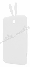 Samsung Galaxy Tab 3 7.0 Tavan Beyaz Silikon Klf
