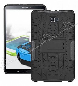 Samsung Galaxy Tab A 10.1 2016 T580 Ultra Sper Koruma Standl Siyah Klf