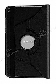 Samsung Galaxy Tab A7 10.4 (2020) T500 360 Derece Dner Standl Siyah Deri Klf