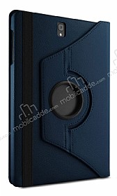 Samsung Galaxy Tab S3 9.7 T820 360 Derece Dner Standl Lacivert Deri Klf