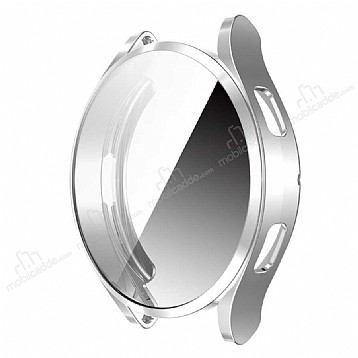 Samsung Galaxy Watch 4 Ekran Korumal Silver Silikon Klf 44mm