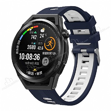 Samsung Galaxy Watch Active 2 40 mm Lacivert-Beyaz Silikon Kordon