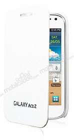 Samsung i8160 Galaxy Ace 2 nce Yan Kapakl Beyaz Klf