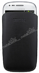 Samsung i8190 Galaxy S3 Mini ekmeli Siyah Deri Klf