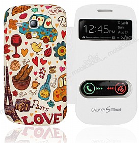 Samsung i8190 Galaxy S3 Mini Pencereli Paris Love Klf