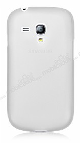 Samsung i8190 Galaxy S3 mini Ultra nce effaf Beyaz Silikon Klf