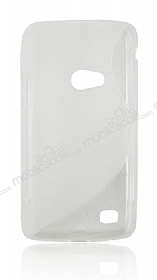 Samsung i8530 Galaxy Beam Desenli Beyaz Silikon Klf