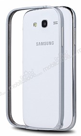 Eiroo Samsung Galaxy Grand Metal Bumper ereve Silver Klf